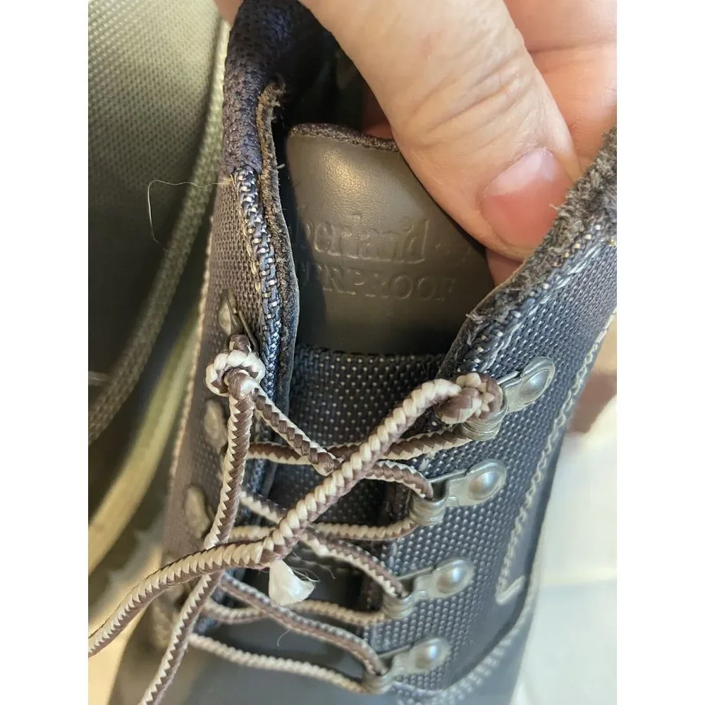 Men's Gray‎ Leather Campsite Raul Lace Up Waterproof Boots-Size 13M-NWB
